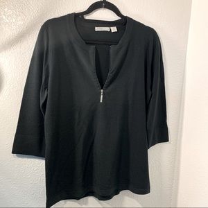 Luxe 360 3/4 Sleeve V-Neck Sweater